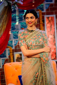 Deepika Padukone On Comedy Nights With Kapil Bollywood Fashion Designer Blouse Patterns Saree Blouse Designs