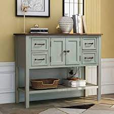 This farmhouse sofa table features a fresh and brush free sage green satin finish with rubbed bronze cup pulls. Amazon Com Sofa Tables Green Sofa Console Tables Tables Home Kitchen