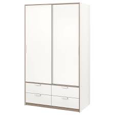 Trysil Wardrobe W Sliding Doors 4 Drawers White Ikea Rumah Keluarga Ide Dekorasi Kamar Lemari