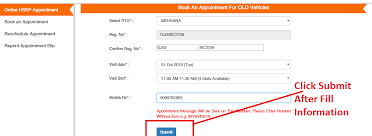 Hsrp Appointment Online Hsrp Old Vehicle Appointment How To Get Sarathi Parivahan