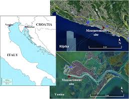 Map of venice area hotels: Location Of The Measurement Sites In Venice Italy And Rijeka Download Scientific Diagram