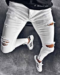 Jeans pour homme à coupe slim classique. Ù…Ø²ÙˆØ±Ø© ØºÙŠØ± Ù‚Ø§Ø¨Ù„ Ù„Ù„Ù‚Ø±Ø§Ø¡Ø© ØªØ¬Ø±ÙŠØ¨ÙŠ Jean Blanc Dechire Homme Ovidsingh Com