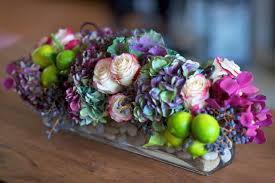 Orange lily flowers dinner party menu. Perfect Floral Arrangement For A Dinner Party Low Enough On The Di Spring Flower Arrangements Hydrangea Flower Arrangements Flower Arrangements Center Pieces