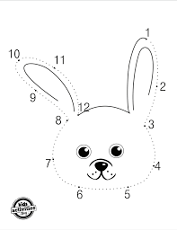 Dogs love to chew on bones, run and fetch balls, and find more time to play! Cute Bunny Coloring Pages Simple Bunny Dot To Dot Worksheets Kids Activities Blog