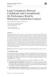 Malaysias major importable commodities are electronics, machinery, petroleum products, plastics. Pdf Legal Comparison Between Conditional And Unconditional On Performance Bond In Malaysian Construction Contract