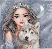 Depesche 13224 TOPModel Wolf - Schreibwarenbox in Dunkelblau, mit Model  Motiv und Sternen, Mappe mit Bleistiften, Radiergummi uvm.: Amazon.de: ...