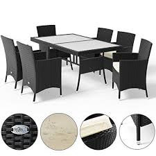 salon de jardin en polyrotin 13 pieces noir creme coussin 5cm ensemble exterieur coussin salon de jardin salon de jardin encastrable salon de jardin