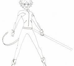 How to draw and color ladybug marinette and cat noir coloring book. Cat Cat Noir And Ladybug Colouring Pages