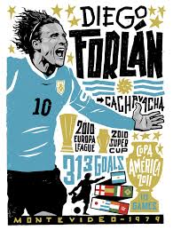 Diego Forlan By Lawerta Illustration For Fifa 1904 Magazine Diego Forlan Sport Poster Design Football Art