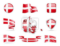 Juni 1219, als könig waldemar ii. Danemark Flaggen Sammlung Flaggen Und Konturkarte Wandsticker Sprache Logo Erzeugnis Myloview De