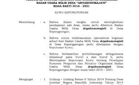 Contoh Sk Pengelola Unit Usaha Bumdes Guru Ilmu Sosial Cute766