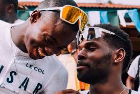 What a day! @andrewjackson_ propelled me into the breakaway of 3 and was  able to come away with 3rd and him rolling in 4th. The energy here in  Lunsar is amazing. There