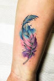 Tattoos For Women Private Parts Tattoosforwomen Watercolor Tattoo Feather Feather Tattoo Design Feather Tattoo