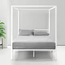 On more expensive beds, they may also be elaborately ornamental. Studio Home White Cytus Canopy Bed Frame Reviews Temple Webster