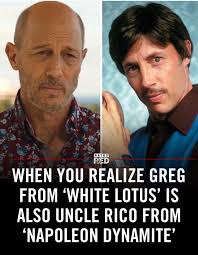 NO WAY! I knew he looked familiar!!! I bet he could throw a football over  them mountains! 😁 #TheWhiteLotus #UncleRico