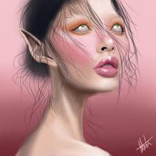 My version is gorgeous too, she whispered and laughed..... Digital artWork  by MMaM.