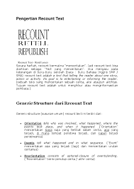 Terdapat 13 jenis teks dalam bahasa inggris, termasuk recount text. Pengertian Teks Recount Dalam Bahasa Inggris Berbagai Teks Penting