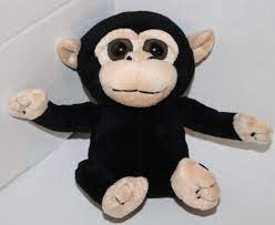 The Petting Zoo Monkey Big Eyes Soft Black Tan Plush Stuffed Chimp 2012 Sits 7 Thepettingzoo Soft Toy Animals Fur Real Friends Zoo Animals