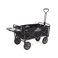 Mac Sports Collapsible Folding Outdoor Utility Wagon Utility Wagon Black Side Table Wagon