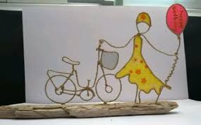 Geschenk Gebastelt Treibholz Papierdrahtfigur Fahrrad In Sachsen Anhalt Stendal Geschenke Basteln Basteln Mit Papierdraht Basteln Mit Papier