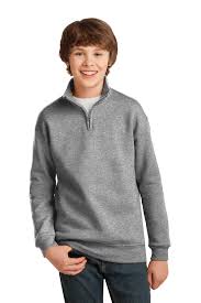 Jerzees Youth Nublend 1 4 Zip Cadet Collar Sweatshirt