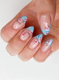 50 Trendy Cherry Blossom Nails For Spring You Will Love Cherry Blossom Nails Cherry Blossom Nails Art Nails