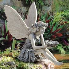 Design Toscano The Sunflower Fairy Statue In 2020 Fairy Statues Garden Statues Fairy Garden