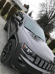 This Brand New 2018 Jeep Grand Cherokee Got A Full Tint Plus The Full Front Windshield It Looks Sick All Blacked Out Windowti Suv Cars Jeep Photos Jeep Cars