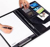 A4 PU Leather File Folder With Calculator