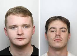 Pictured here are Connor Rees and Daniel Hawtin, who were both jailed  yesterday for their part in a savage group fight in Northampton town centre  that left a schoolteacher unconscious in the