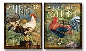 Maybe you would like to learn more about one of these? Wallsthatspeak 2 Retro Rooster Rustic Art Prints Country Kitchen Decor 8 By 10 Inch Green Buy Online In Bahamas At Bahamas Desertcart Com Productid 3617795