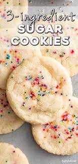 Quick And Easy Sugar Cookies Made With Only 3 Pantry Ingredients And No Egg So Simple And Foo Sugar Cookie Recipe Easy Easy Sugar Cookies Sugar Cookies Recipe