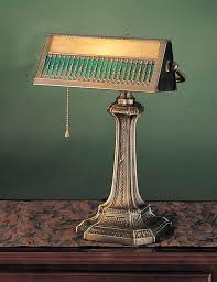 Mission Style Tiffany Banker S Lamp Antique Table Lamps Bankers Lamp Table Lamp