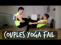 Couples Yoga Fail Thatcherjoe Couples Yoga Couples Yoga Challenge Yoga Challenge Poses