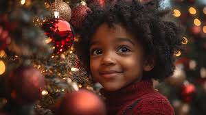 A Childs Joy in the Christmas Lights