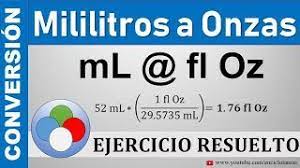 Conversion De Mililitros Ml A Onzas Fl Oz Ml A Fl Oz Youtube