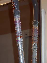 Decorated My Walking Cane With Stick On Rhinestones Makes Walking More Fun Walking Sticks And Canes Canes Decor Walking Canes