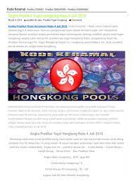 Angka Prediksi Togel Hongkong Rabu 4 Juli 2018 Kode Keramat By Adistia Sasikirana Issuu