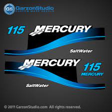 Saltwater Series Blue For Your Lovely Mercury Outboard Boat Decals Boat Wraps Mercury Motors