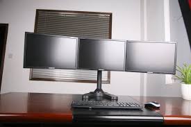 Im not very good with size of monitors and i have a 19 right now. Triple Monitor Stand Freestanding Lcd Computer Screen Desk Mount For 1 Ergonomic Corporation Hongkong Ltd