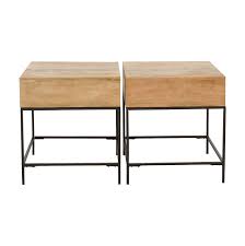 The coffee table is handmade of rough mango wood which is solid, stable, durable and beautiful, and the craftsmanship adds to its spectacular retro style. 69 Off West Elm West Elm Rustic Raw Mango Wood Single Drawer End Tables Tables