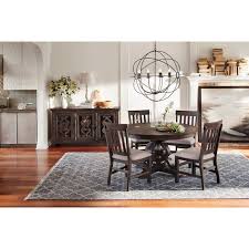 Charthouse Round Dining Table And 4 Side Chairs Charcoal American Signature Furniture Round Dining Table Dining Table Dining Room Cozy