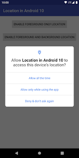 Android maintains application level security by using a full permissions based security mechanism that lets users restrict access to application components. Receive Location Updates In Android 10 With Kotlin