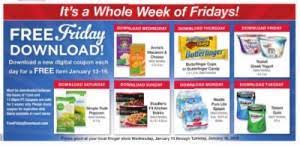 Super early preview of the freebie! Free Friday Downloads All Week At Kroger Stores Begins Jan 13