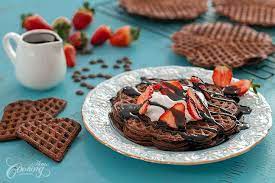Double Chocolate Waffles Recipe Chocolate Waffles Waffles Waffle Recipes