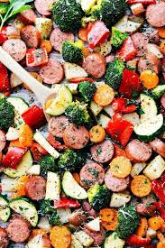 One Pan Healthy Italian Sausage Veggies Chelsea S Messy Apron Italian Sausage Recipes Healthy Italian Healthy Meal Prep
