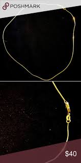 18k Yellow Gold Snake Chain Necklace Brand New 18 Carat Gold Plated Thin Snake Style Chain Necklace Stamped 18 Necklace Brands Gold Snake Chain Women Jewelry
