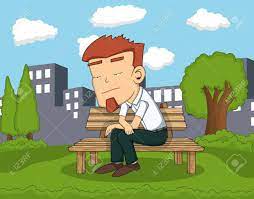 Bench cartoon the man high chair business design element man clipart cartoon clipart business clipart bench clipart. Man Sitting On The Park With City Background Cartoon Stock Photo Picture And Royalty Free Image Image 63952360