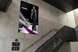 Gallery Mockup In Mall Free Mockup Poster Mockup Poster Mockup Free Free Psd Poster