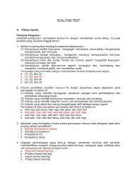 Check spelling or type a new query. Contoh Soal Post Tes Penguatan Kepala Sekolah Beserta Jawabannya Jawabanku Id